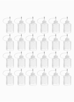 Needle Tip Glue Bottle 30ml Plastic Dropper Bottles for Small Gluing Projects, Paper Quilling DIY Craft, Painting, White, Dropper Bottles with Needle Tip Caps12 Pcs 1 Ounce
