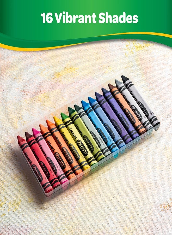 Luxor Crayola Jumbo Triangular Wax Crayons 16 Shades - Image 2