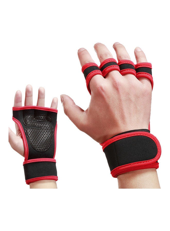 NIBEMINENT Lifting Workout Gloves With Integrated Wrap M  - Image 1