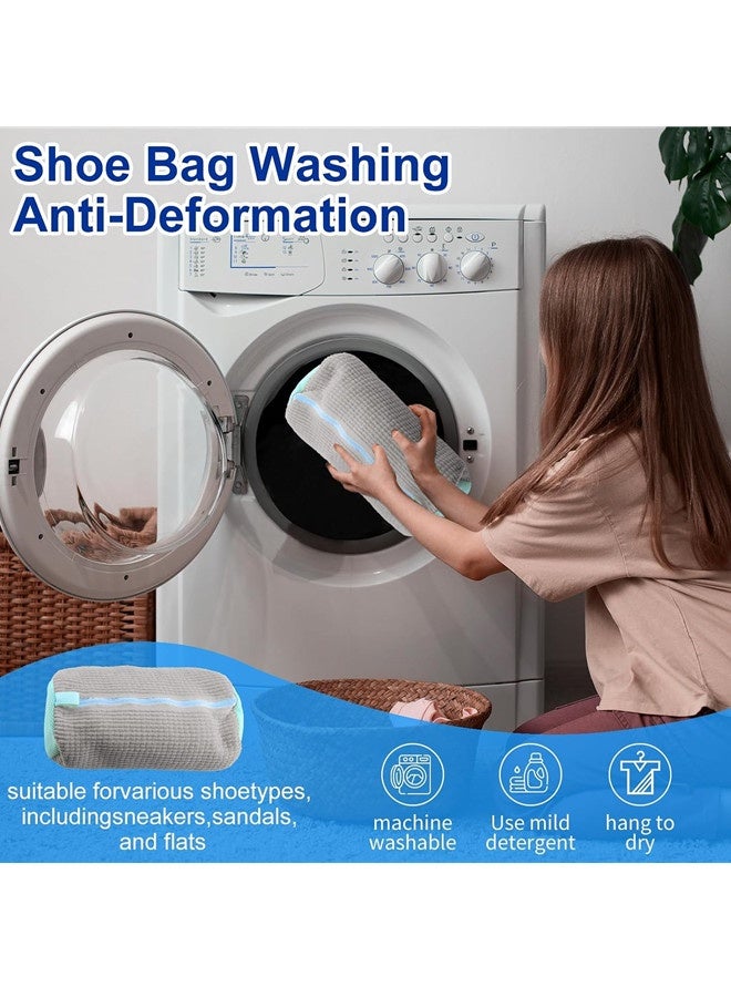 Alephio Shoe Washing Machine Bag –Shoe Washing Bag for Washing Machine,Laundry Shoe Bag For Washer And Dryer,Reusable shoe bags,Convenient Laundry Bag for Sneaker Cleaning and Protection (Grey - Image 3