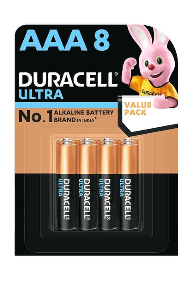 دوراسيل بطارية قلوية فائقة القوة ومتينة ومدمجة من نوع AAA مكونة من 8 قطع - Image 1