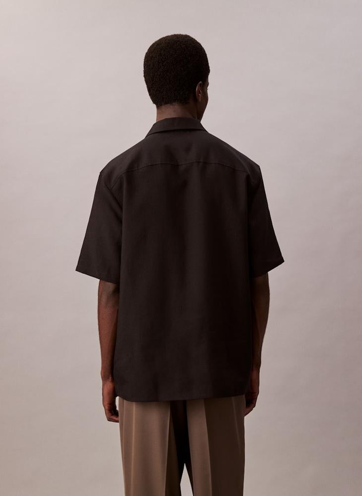 CALVIN KLEIN Linen Blend Short Sleeve Shirt  - Image 2