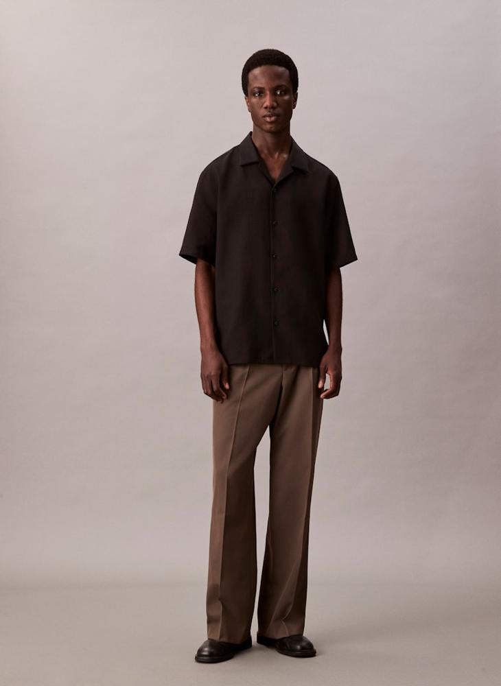 CALVIN KLEIN Linen Blend Short Sleeve Shirt  - Image 5