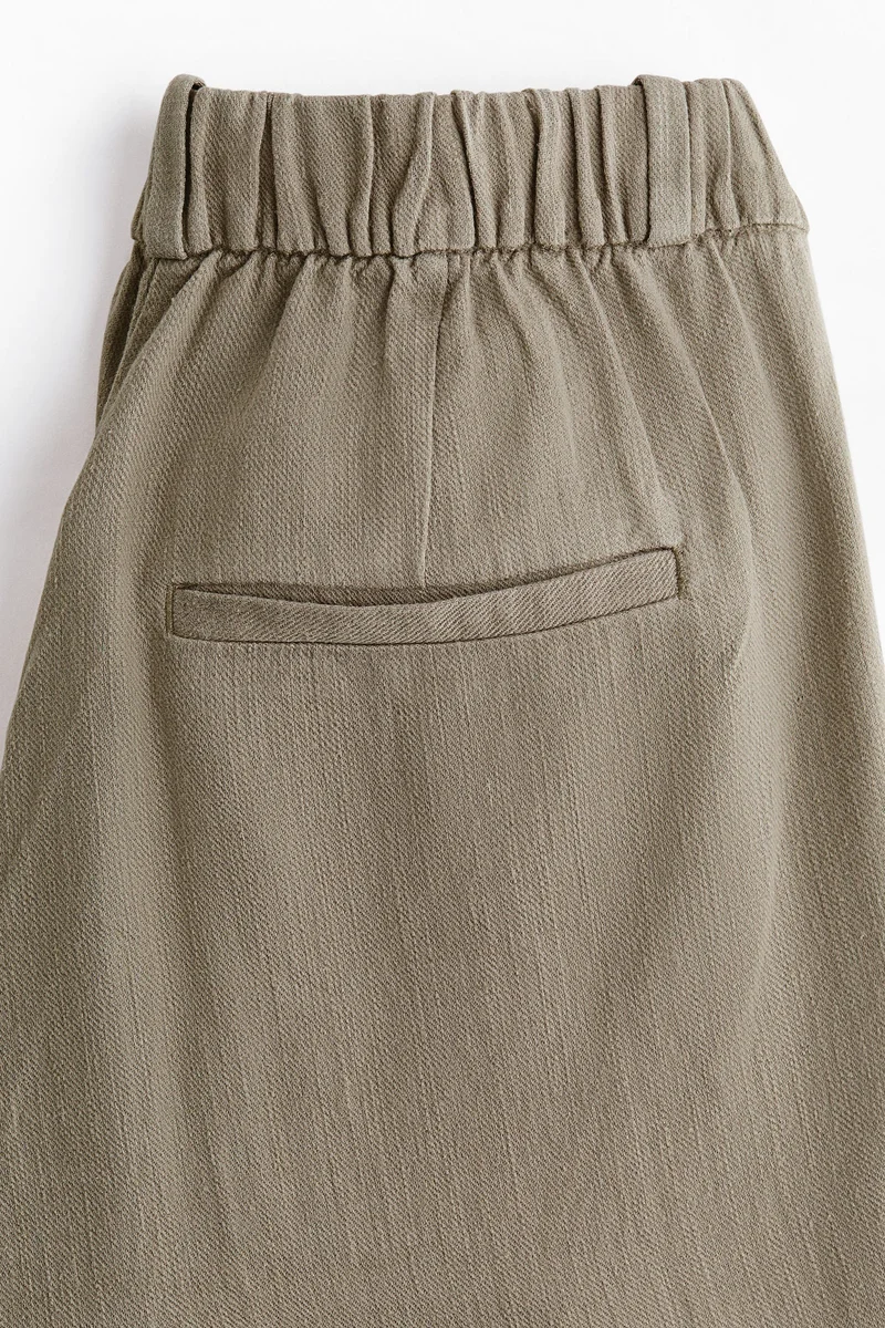 H&M  MAMA Linen-blend tailored trousers for Women | Best Price UAE