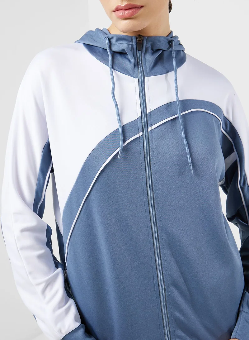 FRWD Zip Front Colorblock Athletic Jacket