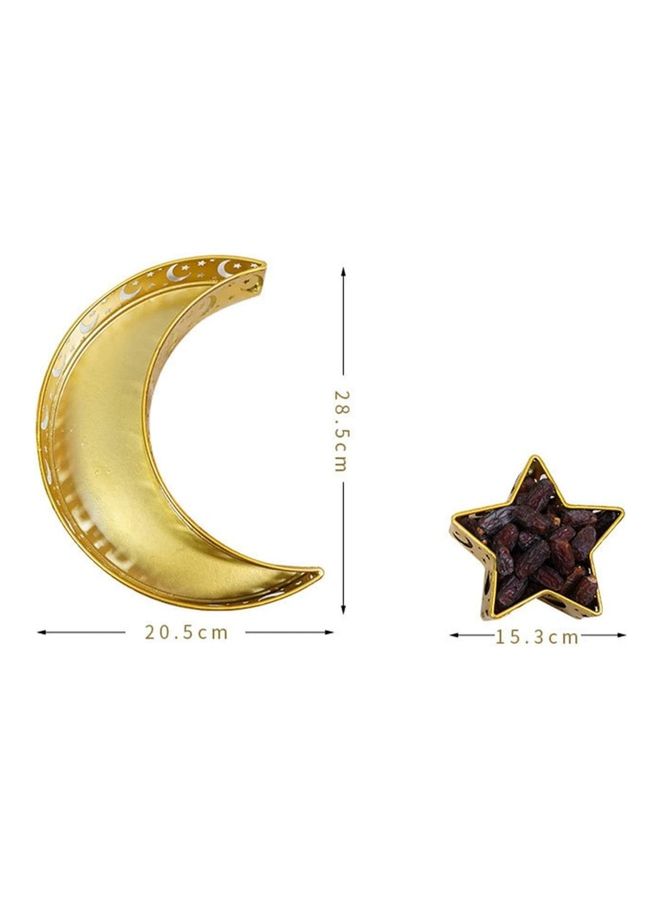 NIBEMINENT 2-Piece Moon And Star Tray Gold  - Image 2