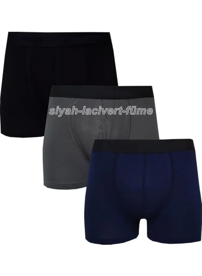 Hepsine Rakip Rival to All 3-Piece Men's Lycra Modal Boxer Plain Cotton Premium Quality Underpants