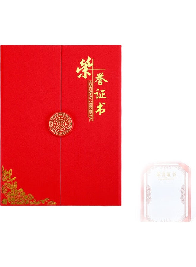 Longe [Lowest Price Online] Langjie [5-Pack] A4 Large Honor Certificates With Gold Foil, Award Certificates For Company Employees, Customizable For Annual Meetings, Red - Image 2