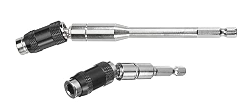 Saipe 2pcs Pivot Drill Bit Holder Set 1/4" Hex Pivoting Bit Tip Holder Quick Release Magnetic Screwdriver Bit Holder Screw Drill Tip Extension Rod for Tight Spaces or Corners, 88mm and 145mm Length - Image 4