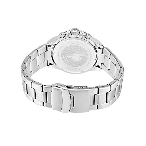 Stuhrling Original Stührling Original Men’s Chronograph Watch Stainless Steel Bracelet with Screw Down Crown and Water Resistant to 100 M. Analog Dial Quartz Movement - Image 4
