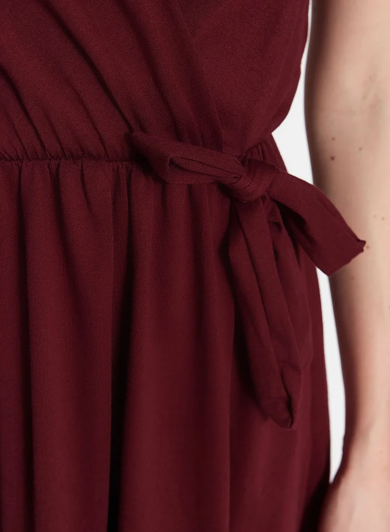 trendyol Ruffle Sleeve Tie Detail Dress