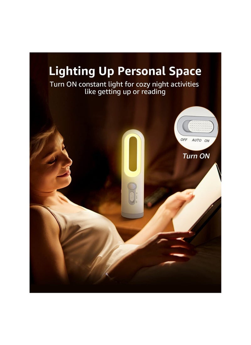 Y&D - Rechargeable Motion Sensor Night Light, 2-in-1 Portable LED Light Flashlight with Dusk to Dawn for Bedroom, Bathroom, Baby Nursery, Toilet, Reading, Camping, Hallway(Warm White,1 Pack) - Image 1