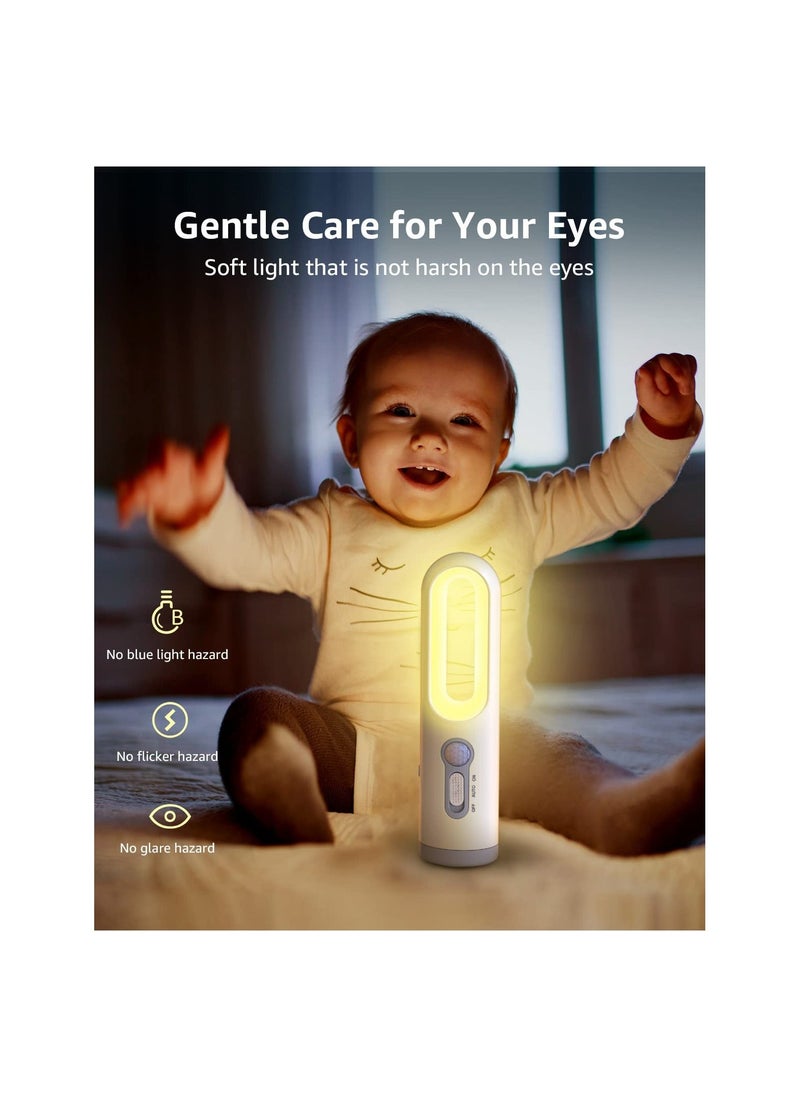 Y&D - Rechargeable Motion Sensor Night Light, 2-in-1 Portable LED Light Flashlight with Dusk to Dawn for Bedroom, Bathroom, Baby Nursery, Toilet, Reading, Camping, Hallway(Warm White,1 Pack) - Image 1