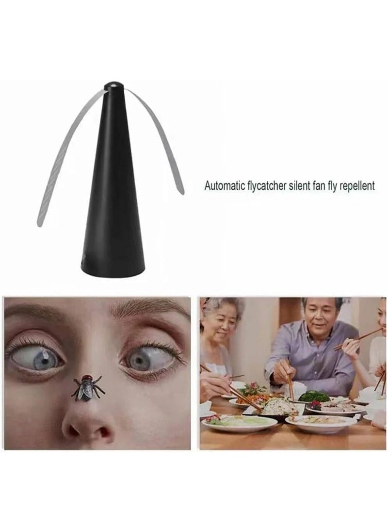 Plan A - Non-toxic fan effectively repels bugs from outdoor dining areas, ensuring your meals stay fly free, comes with a rechargeable battery for hassle-free outdoor use. - Image 1