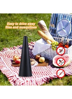 Plan A Non-toxic fan effectively repels bugs from outdoor dining areas, ensuring your meals stay fly free, comes with a rechargeable battery for hassle-free outdoor use.  - Image 4