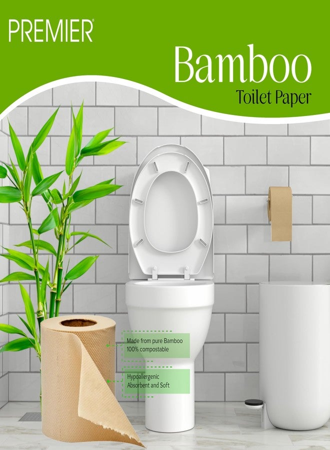 Premier 2-Ply Bamboo Toilet Tissue Rolls (2160 Pulls) (180 x 12 Rolls) | Tissue Paper Roll, Toilet Paper Roll - Eco Friendly, Soft & Highly Absorbent, 100% Natural Bamboo, Biodegradable & Clog Free - Image 3