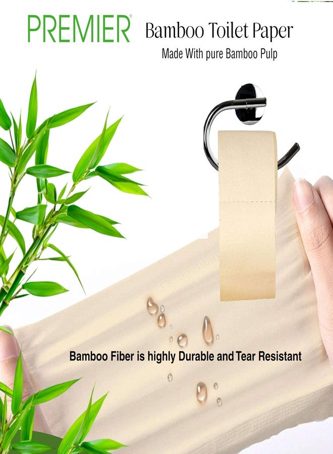 Premier 2-Ply Bamboo Toilet Tissue Rolls (2160 Pulls) (180 x 12 Rolls) | Tissue Paper Roll, Toilet Paper Roll - Eco Friendly, Soft & Highly Absorbent, 100% Natural Bamboo, Biodegradable & Clog Free - Image 2