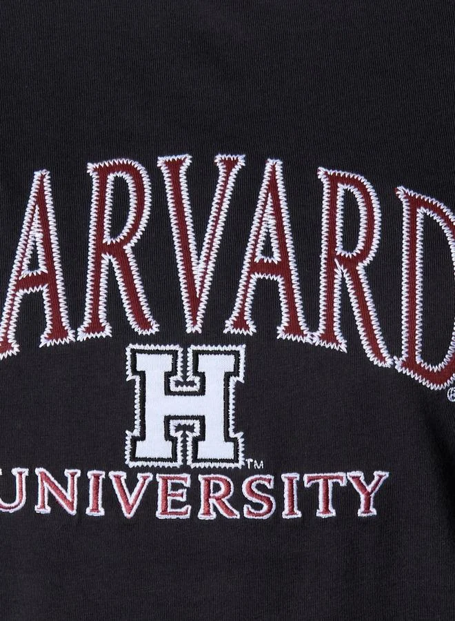 SP Characters Cotton T shirt with Harvard University Embroidery