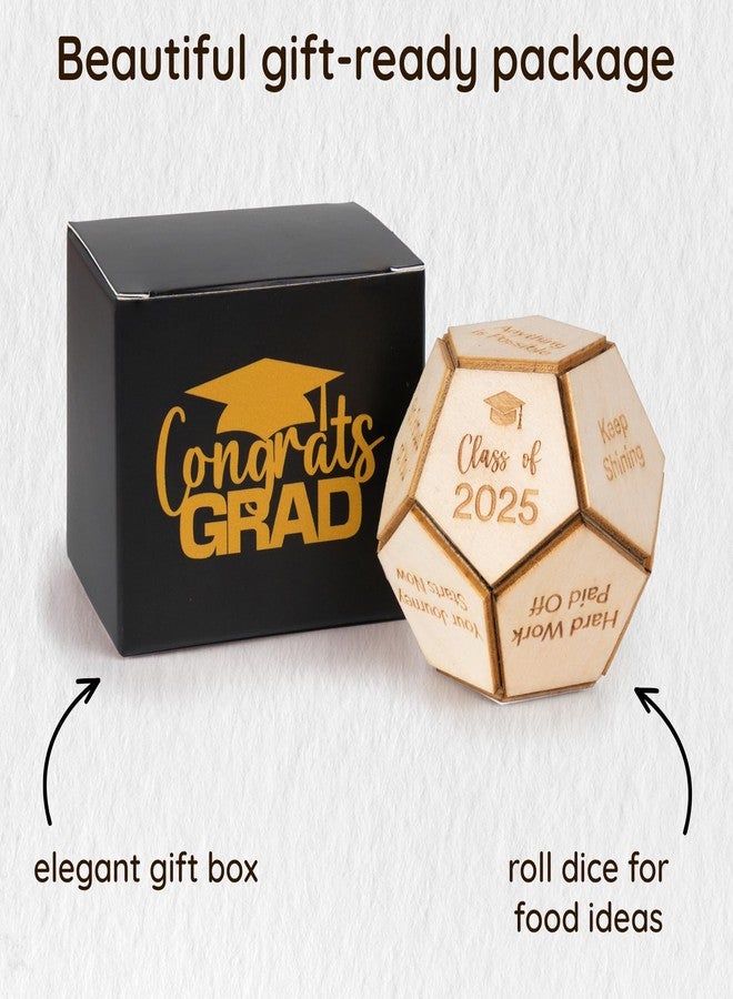 DINIZON 12-Sided Wooden Graduation Decider Dice, Class of 2025 Graduation Gifts, Senior Graduation Gifts 2025 for High School Student Him Her, College High School Graduate Presents, Unique Graduation Decor - Image 4