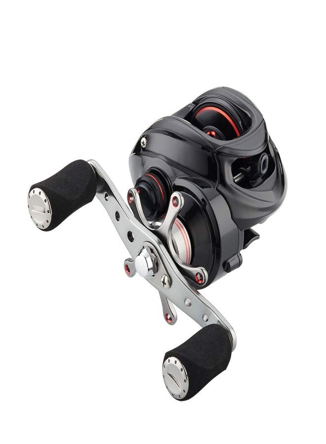 FISHDROPS (YL-SC153-R) - Baitcaster Reel Light Weight with Smooth Drag Systems Baitcasting Reels Gear Ratio 7.0:1 Affordable Low Profile Bait Caster - Image 1