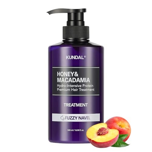 KUNDAL Honey&Macadamia Hydro-Intensive Protein Premium Nature Hair Treatment(Fuzzy Navel) 500ml - Image 1
