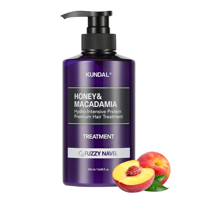KUNDAL Honey&Macadamia Hydro-Intensive Protein Premium Nature Hair Treatment(Fuzzy Navel) 500ml - Image 3