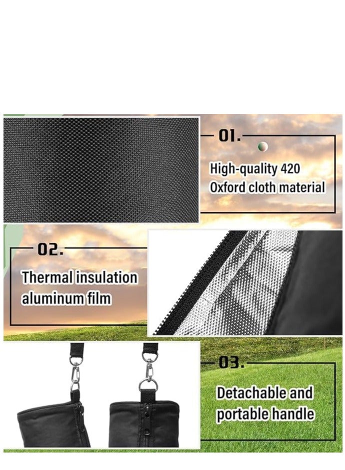 KASTWAVE Insulated Golf Cooler Bag Portable Small Unisex Camping Cooler Case Soft Waterproof Compact Golf Beer Sleeve for Golf Bag for Bottled Water Drinks Umbrella, Travel Daily Work Hiking - Image 4