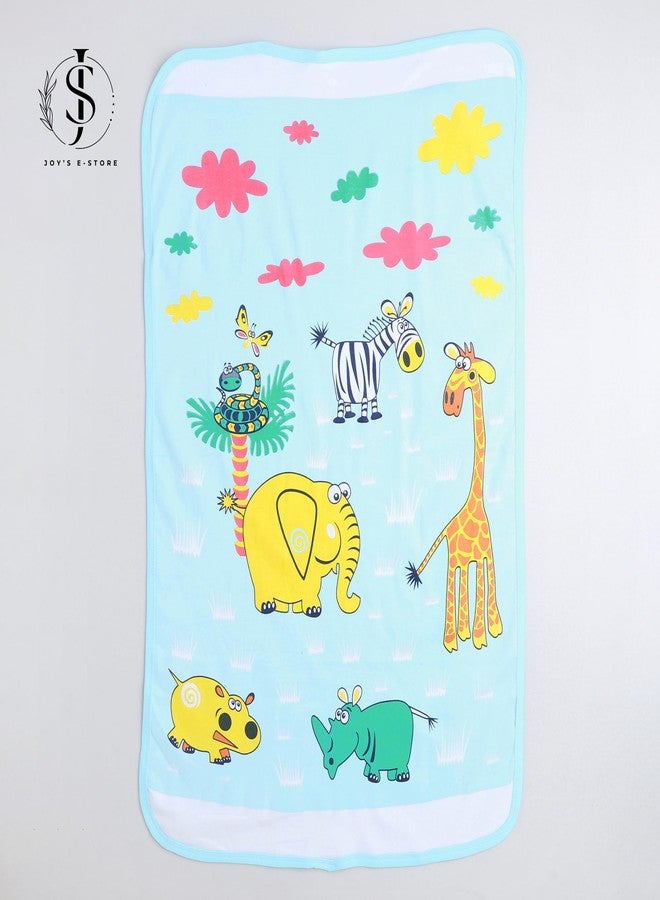 JOY'S E-STORE Super Soft Cotton Hooded Baby Towel � 90x55 cm | Lightweight & Skin-Friendly Bath Towel for Newborns, Infants & Toddlers (0�2 Years) | Quick Absorbent & Travel Friendly | (Blue) - Image 3