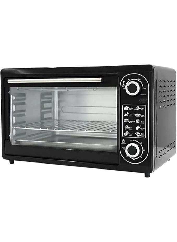 DENX DX2529 Electric Oven 48L – Powerful 2200W Countertop Oven with Rotisserie & Convection, Adjustable Temperature Control, Timer, Multiple Cooking Functions for Baking, Grilling, Roasting & Toasting - Image 1
