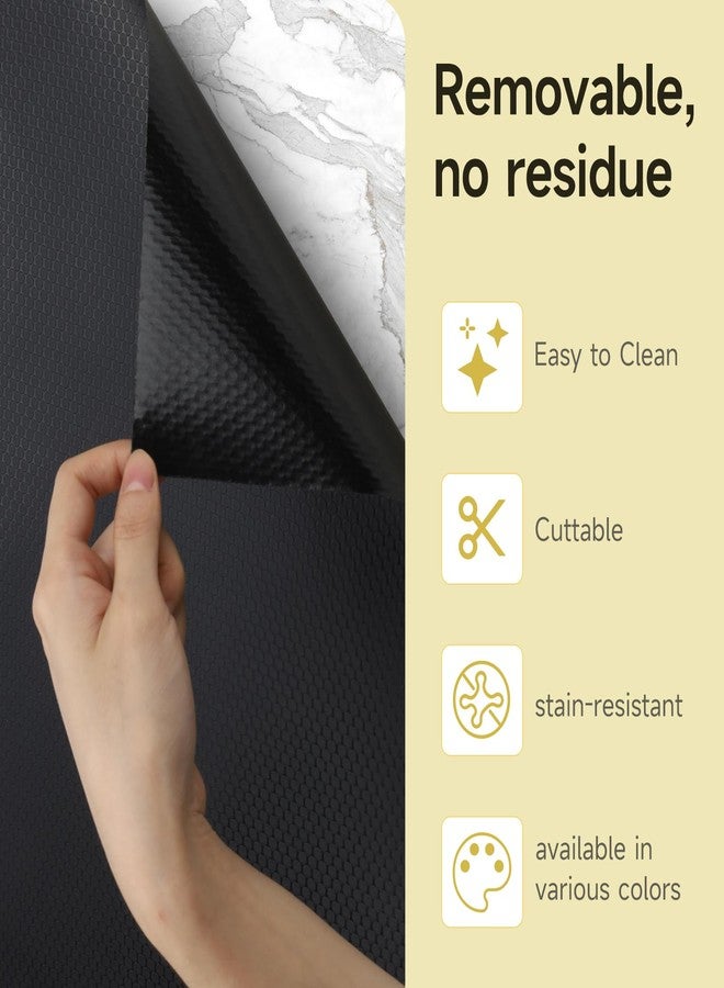 WochiTV Adhesive Shelf Liner 11.8 X 59 Inches Peel and Stick Kitchen Liner for Cabinets, Drawers Removable Protector Mat Waterproof Contact Covering for Dresser Pantry Countertops Shelves, Black - Image 5