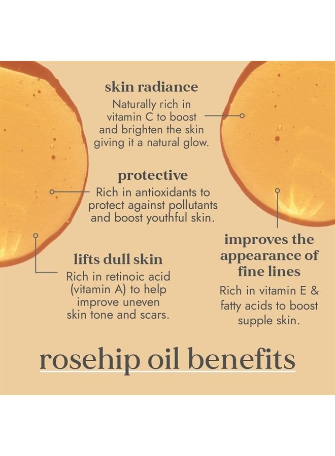 Fushi Rosehip Seed Organic Oil 100ml Extra Virgin, Biodynamic Harvested Cold Pressed