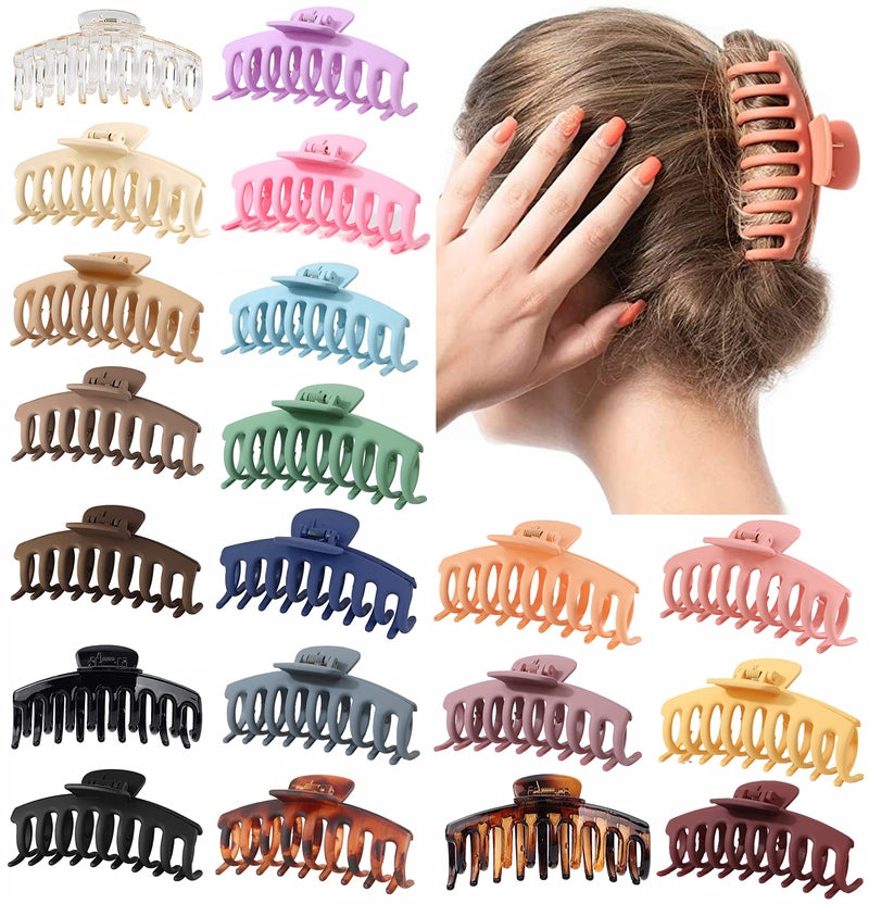 Tergy 20PCS Large Hair Claws Clips for Thick Thin Hair No Slip Hair Clamps Strong Hold Hair Jaws Accessories for Women Girls - Image 1