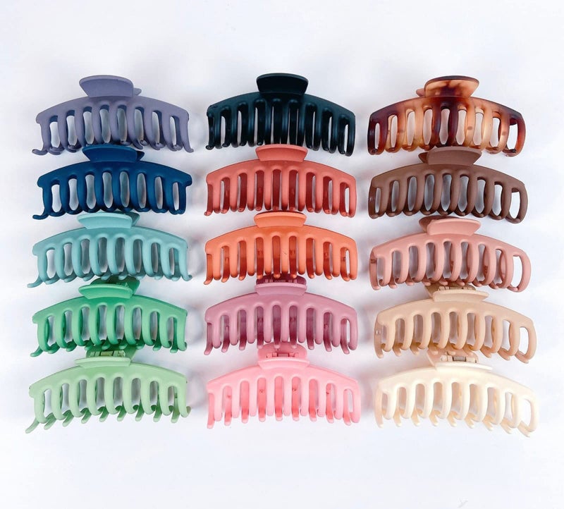 Tergy 20PCS Large Hair Claws Clips for Thick Thin Hair No Slip Hair Clamps Strong Hold Hair Jaws Accessories for Women Girls - Image 2