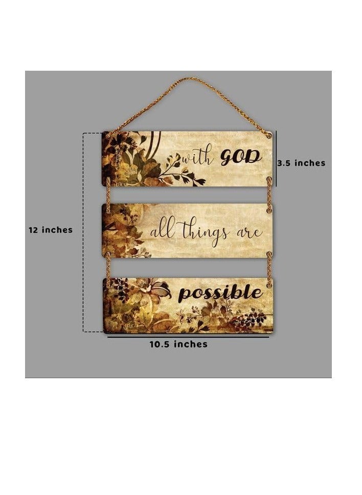 Decorhills Sehaz Artworks Home Decor Items for Living Room, Wooden Wall Hangings for Home Decoration, Decorative Items for Home, Home Decoration Items stylish, Room Decor Christian-3-0008 - Image 4