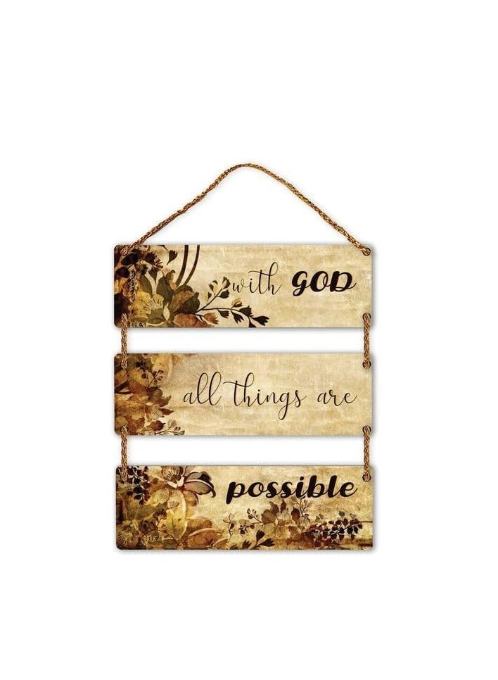 Decorhills Sehaz Artworks Home Decor Items for Living Room, Wooden Wall Hangings for Home Decoration, Decorative Items for Home, Home Decoration Items stylish, Room Decor Christian-3-0008 - Image 2
