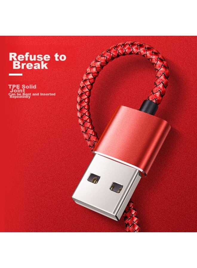 Zitai Magnetic Data Cable 3-in Apple Type-c/android Magnetic Fast Charging Phone Charger Cable For Iphone 14/13/12, Huawei, Xiaomi, Honor, 2 Meters, Red - Image 5