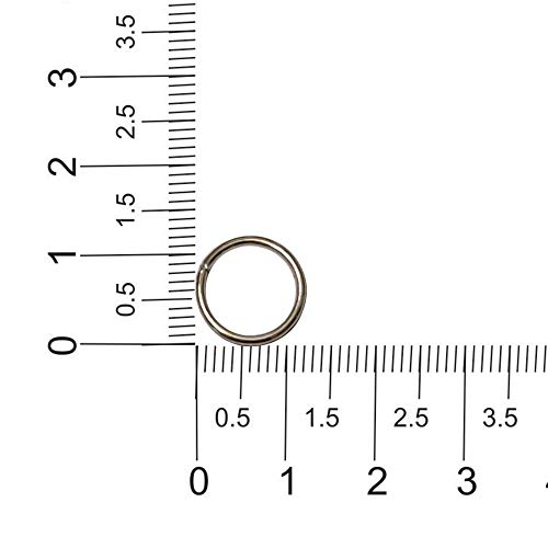 Excellentcrafts Metal Gold/Silver Jump Rings for Jewellery Making (Pack of 100 Pcss) (Silver, 12mm) - Image 2