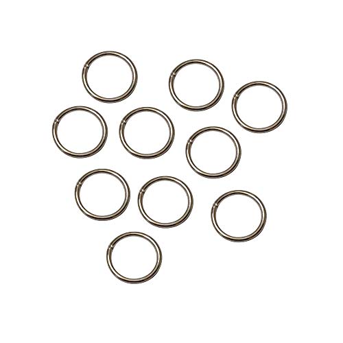 Excellentcrafts Metal Gold/Silver Jump Rings for Jewellery Making (Pack of 100 Pcss) (Silver, 12mm) - Image 1
