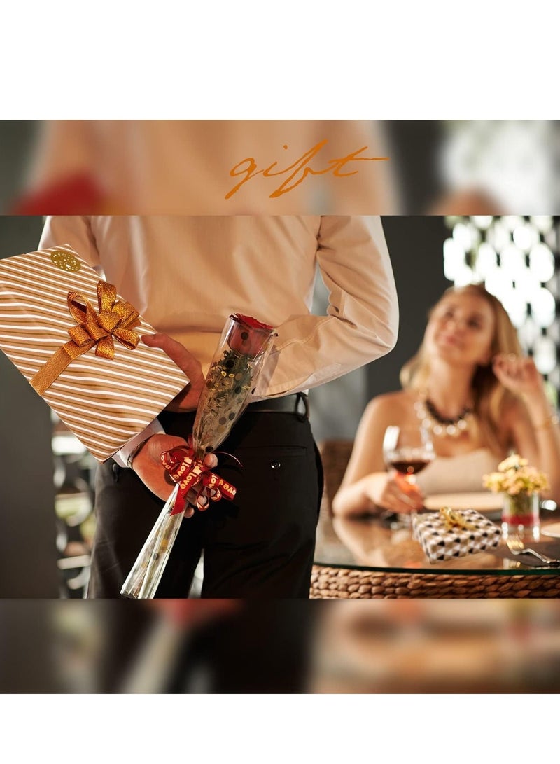 Y&D Gift Wrapping Paper, Happy Birthday 8 Sheets Brown Paper with Stickers Rope, Kraft for Graduation All Occasion Men Women Boys Girls, 50X70CM - Image 2