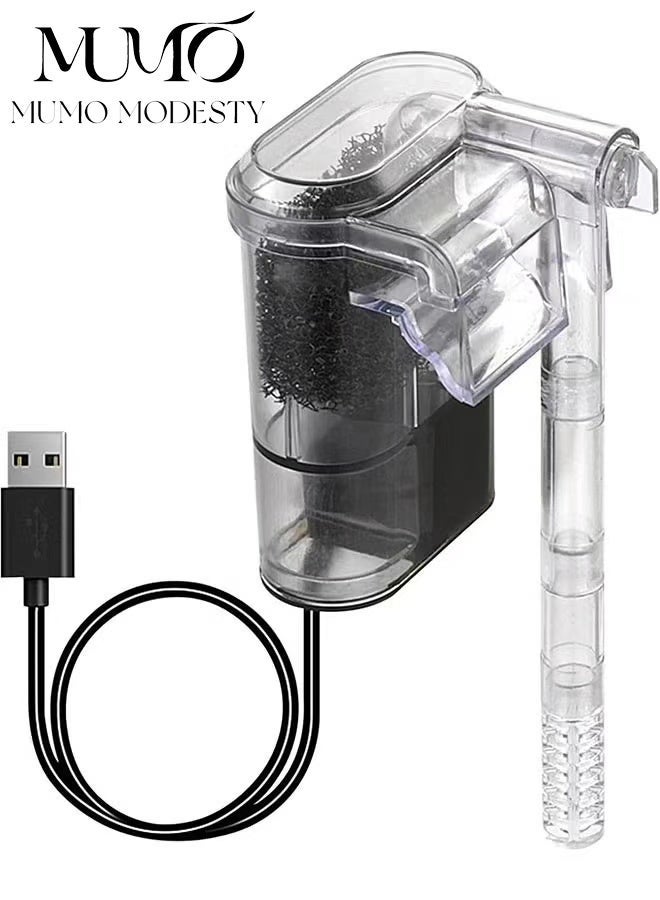 MUMO Aquarium Fish Tank Filter, Slim 3W Aquarium, Fish Tank Filter, Quiet Energy-Efficient, Filter for Up to 20L Coldwater & Tropical Fish - Image 1