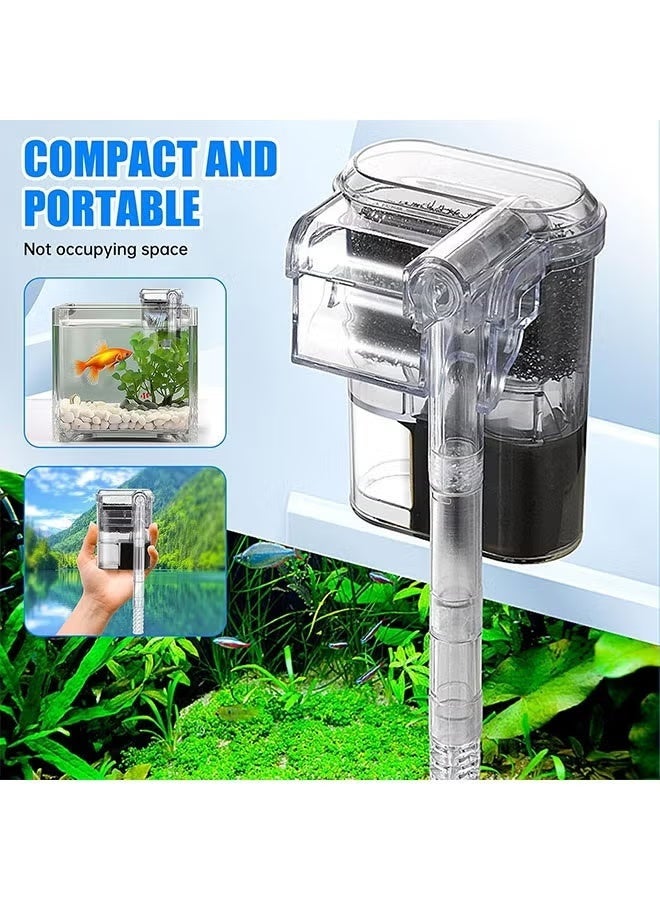MUMO Aquarium Fish Tank Filter, Slim 3W Aquarium, Fish Tank Filter, Quiet Energy-Efficient, Filter for Up to 20L Coldwater & Tropical Fish - Image 3