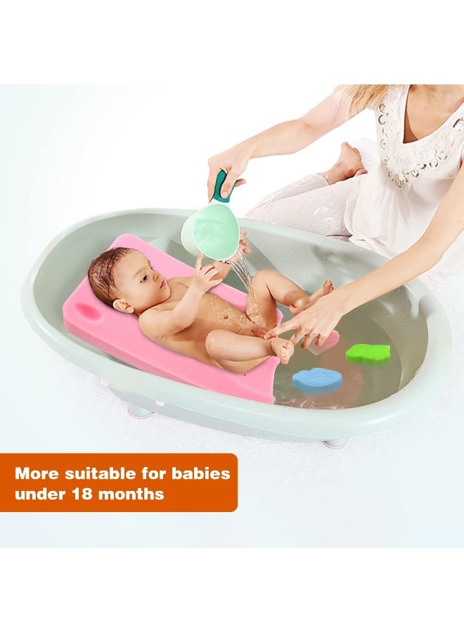 HALLO Baby Bath Sponge Soft Infant Bath Mat Newborn Cushion Odor Free (Pink) - Image 3