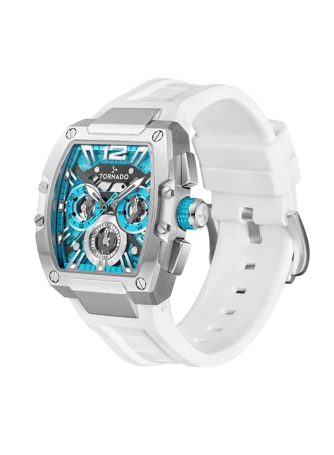 TORNADO XENITH Men's Silicone Analog Watch T23105-SSWL - 43 mm