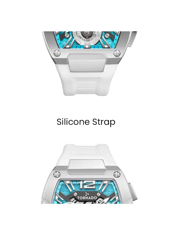 TORNADO Men's Silicone Analog Watch T23105-SSWL - 43 mm