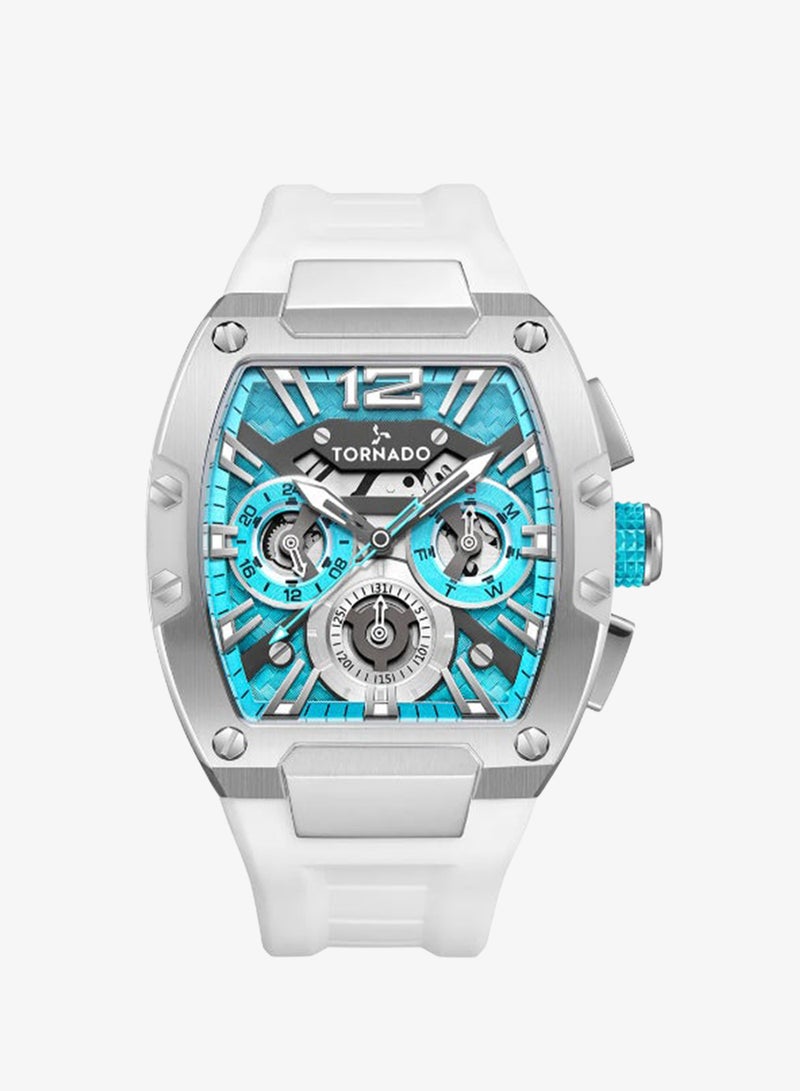 TORNADO Men's Silicone Analog Watch T23105-SSWL - 43 mm - Image 1