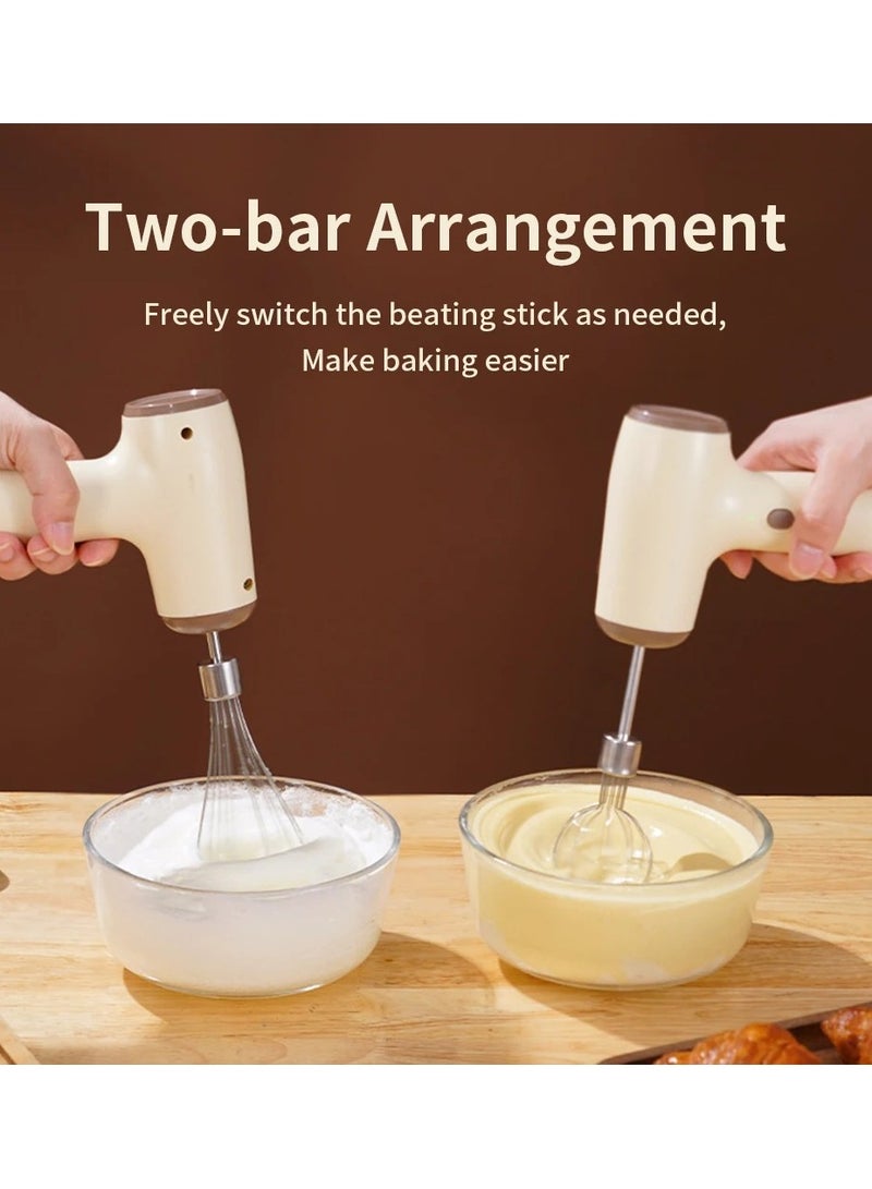 Home Wireless Electric Mixer, USB Rechargeable Handheld Egg Beater, with 2 Removable Mixers 4 Speed Modes  - Image 4
