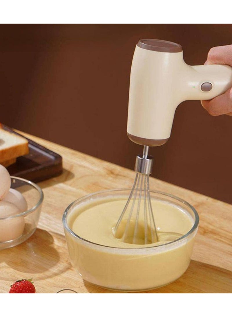 Home Wireless Electric Mixer, USB Rechargeable Handheld Egg Beater, with 2 Removable Mixers 4 Speed Modes  - Image 5