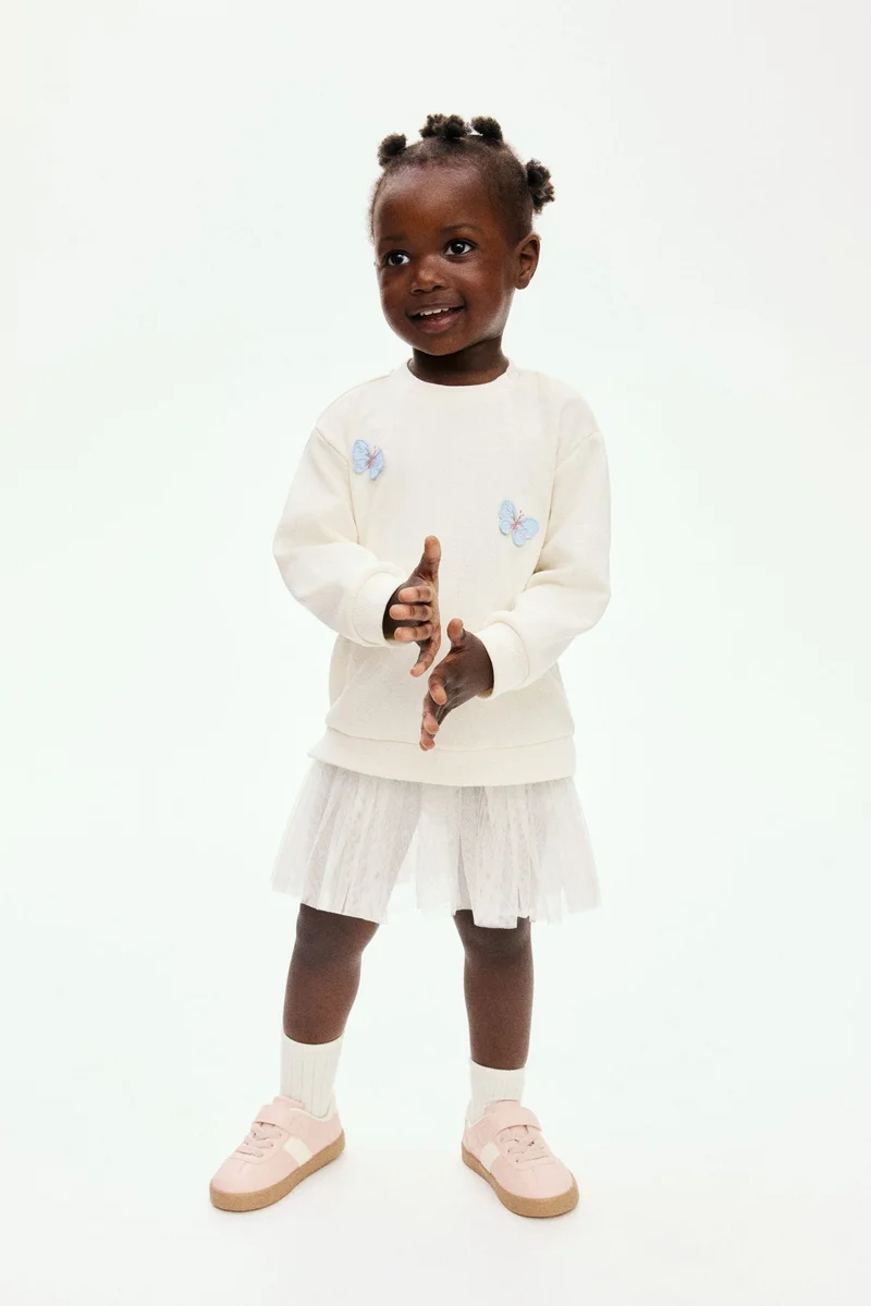 H&M Tulle-skirt sweatshirt dress