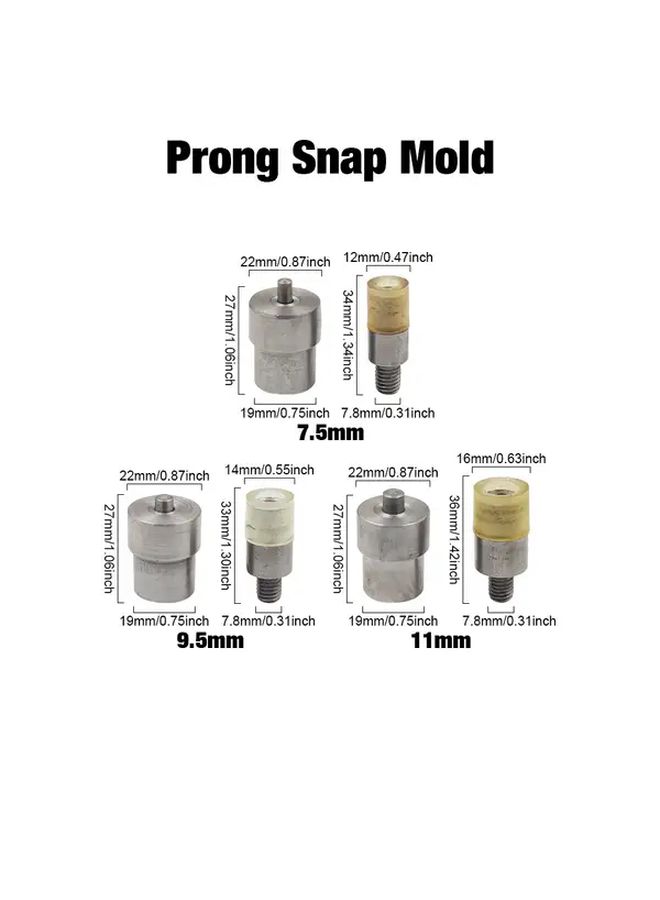 Snap Mold Sets 655 633 831 Hand Press Machine Leather Craft Rivet Molds Kit Metal Button Molds Set Eyelets Mold Kit - Image 5
