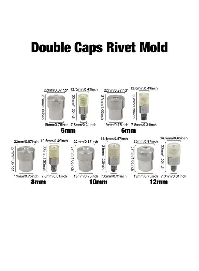 Snap Mold Sets 655 633 831 Hand Press Machine Leather Craft Rivet Molds Kit Metal Button Molds Set Eyelets Mold Kit - Image 3